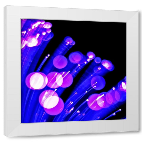 Moon Drops I White Modern Wood Framed Art Print by Burkhart, Monika