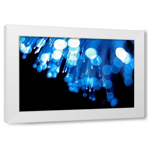 Moon Drops III White Modern Wood Framed Art Print by Burkhart, Monika