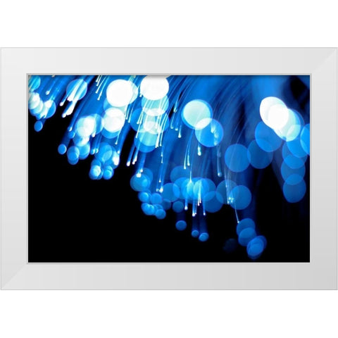 Moon Drops III White Modern Wood Framed Art Print by Burkhart, Monika