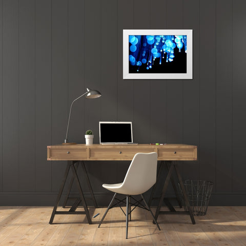 Moon Drops IV White Modern Wood Framed Art Print by Burkhart, Monika