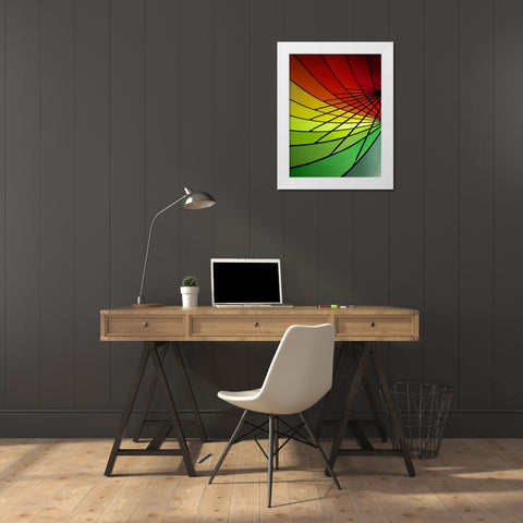 Curves of Color II White Modern Wood Framed Art Print by Burkhart, Monika