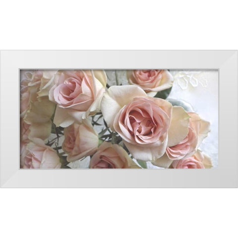 Summer Romance III White Modern Wood Framed Art Print by Burkhart, Monika