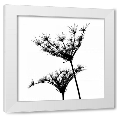 Silhouette daâ‚¬â„¢esprit II White Modern Wood Framed Art Print by Burkhart, Monika