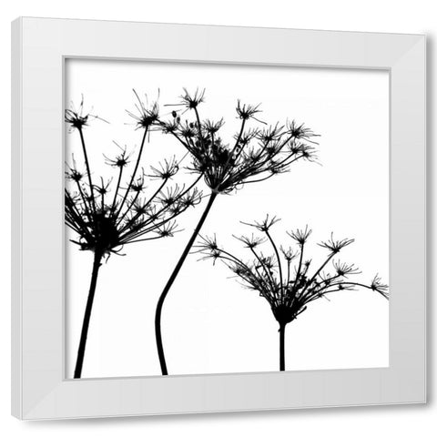 Silhouette daâ‚¬â„¢esprit III White Modern Wood Framed Art Print by Burkhart, Monika