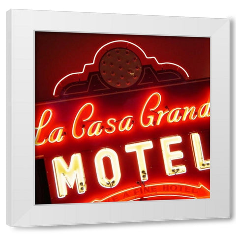 La Casa Grande Motel White Modern Wood Framed Art Print by Burkhart, Monika