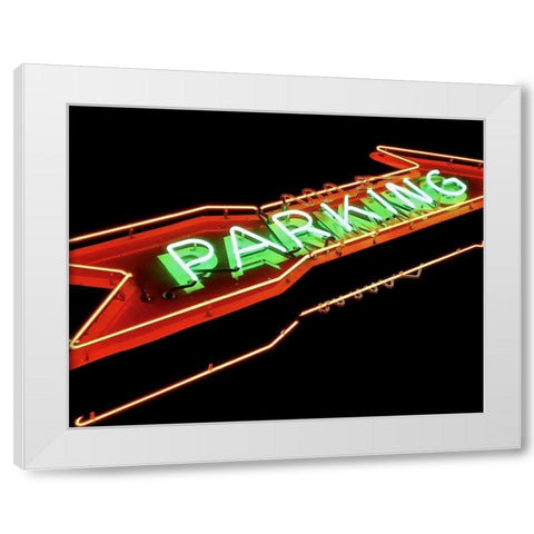 Parking White Modern Wood Framed Art Print by Burkhart, Monika