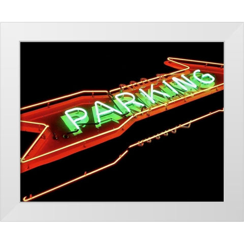 Parking White Modern Wood Framed Art Print by Burkhart, Monika