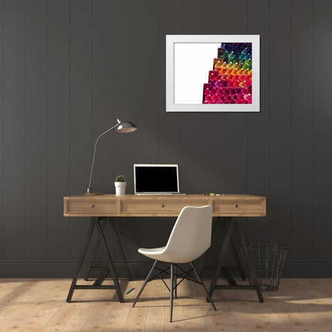 Color Crave IV White Modern Wood Framed Art Print by Burkhart, Monika