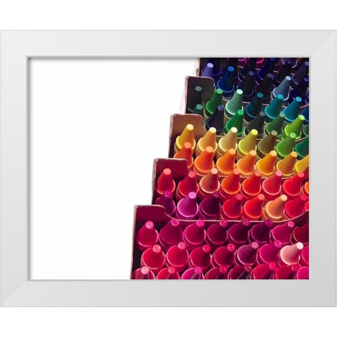 Color Crave IV White Modern Wood Framed Art Print by Burkhart, Monika