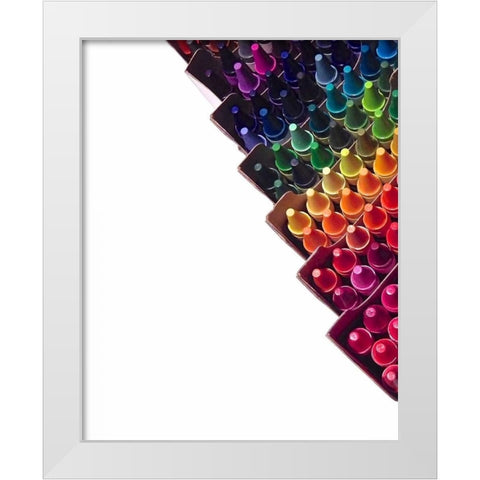 Color Crave VI White Modern Wood Framed Art Print by Burkhart, Monika