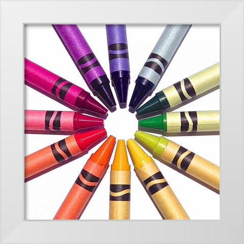 Color Crave VIII White Modern Wood Framed Art Print by Burkhart, Monika
