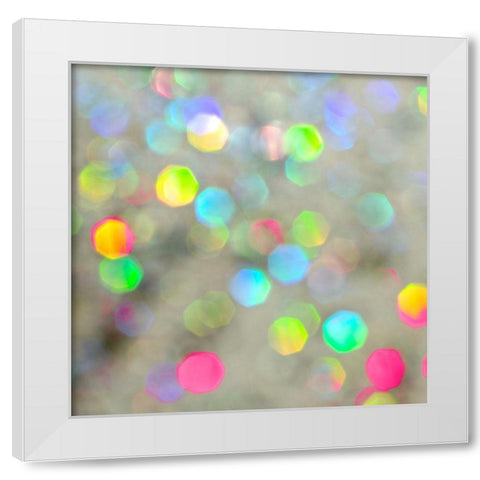 Glitter Bokeh VI White Modern Wood Framed Art Print by Harbick, N.