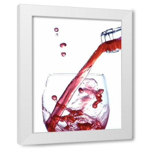 Wine Splash White Modern Wood Framed Art Print by Burkhart, Monika