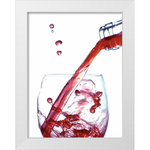 Wine Splash White Modern Wood Framed Art Print by Burkhart, Monika