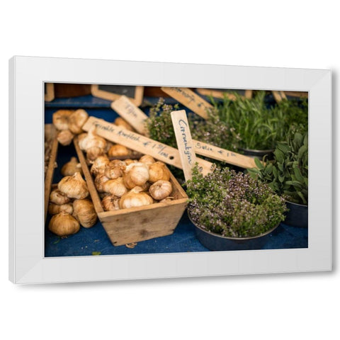 Farmers Market II White Modern Wood Framed Art Print by Berzel, Erin