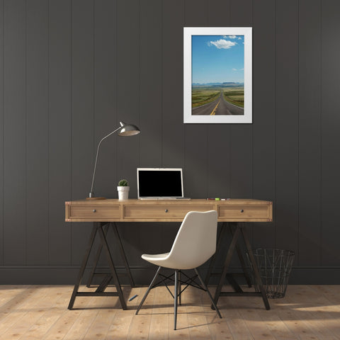 Mountain Summer V White Modern Wood Framed Art Print by Berzel, Erin