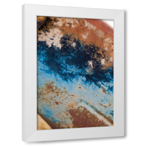 Rust Blues I White Modern Wood Framed Art Print by Berzel, Erin