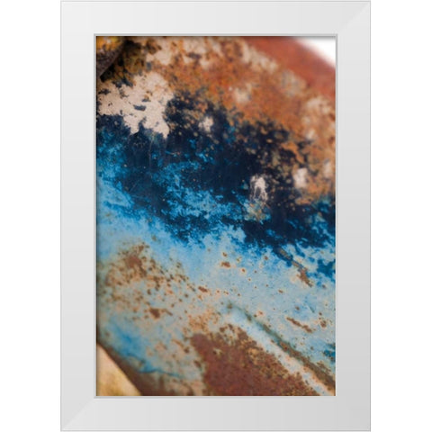 Rust Blues I White Modern Wood Framed Art Print by Berzel, Erin