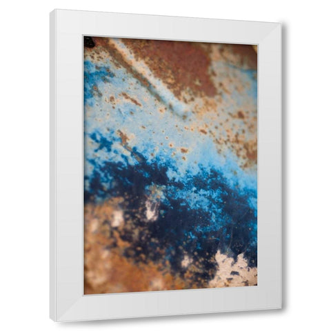 Rust Blues II White Modern Wood Framed Art Print by Berzel, Erin