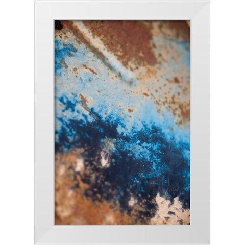 Rust Blues II White Modern Wood Framed Art Print by Berzel, Erin