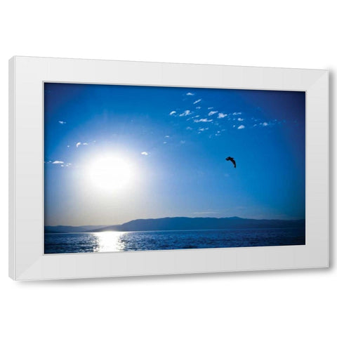 Flathead Lake White Modern Wood Framed Art Print by Berzel, Erin