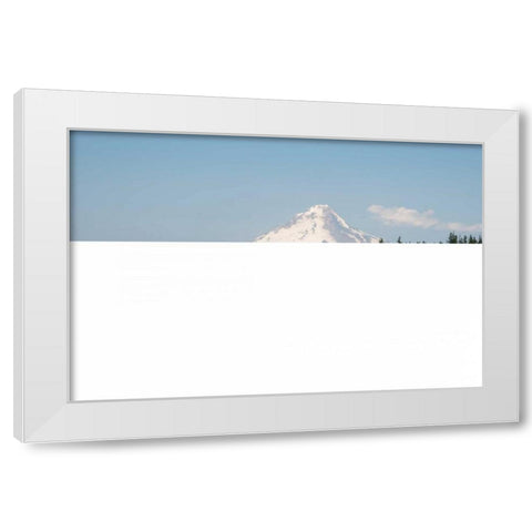 Mount Hood over Timothy Lake White Modern Wood Framed Art Print by Berzel, Erin