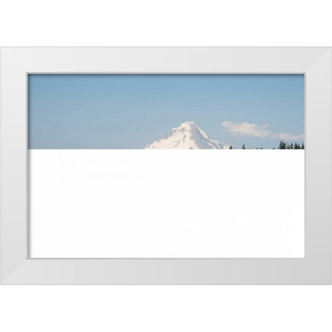 Mount Hood over Timothy Lake White Modern Wood Framed Art Print by Berzel, Erin