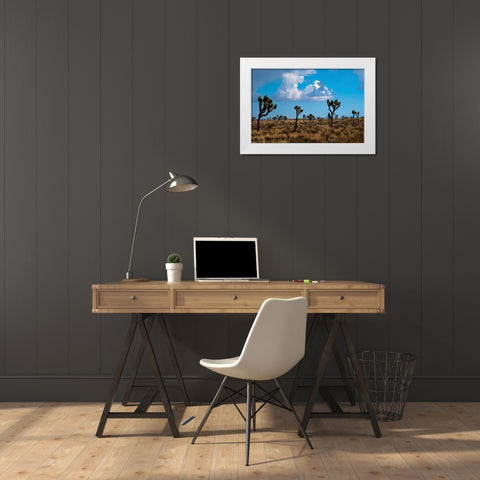 Blue Sky II White Modern Wood Framed Art Print by Berzel, Erin