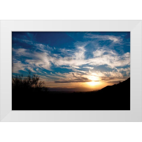 Sunset in Joshua Tree I White Modern Wood Framed Art Print by Berzel, Erin
