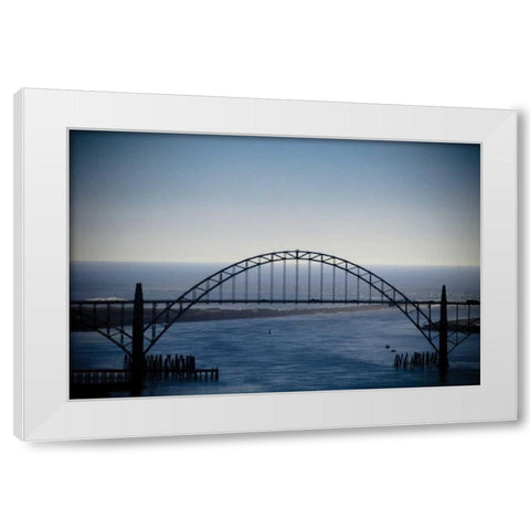 Yaquina Bay Bridge I White Modern Wood Framed Art Print by Berzel, Erin