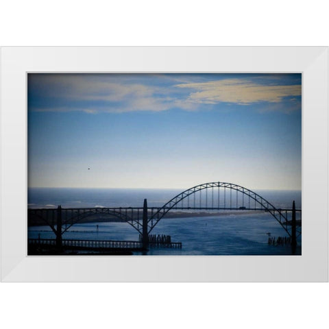 Yaquina Bay Bridge II White Modern Wood Framed Art Print by Berzel, Erin