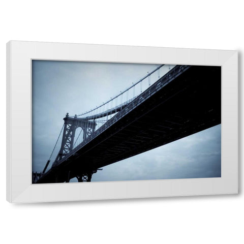 Manhattan Bridge I White Modern Wood Framed Art Print by Berzel, Erin