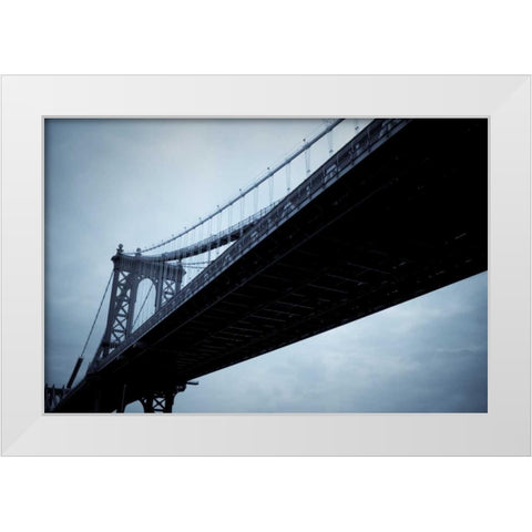 Manhattan Bridge I White Modern Wood Framed Art Print by Berzel, Erin