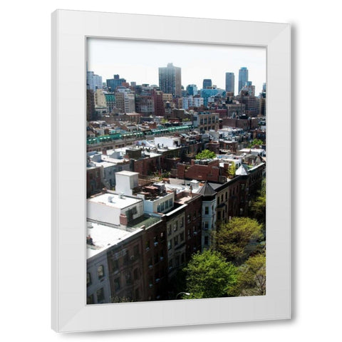 West Manhattan White Modern Wood Framed Art Print by Berzel, Erin