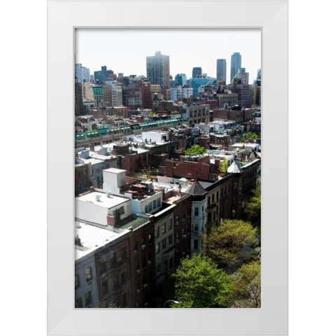 West Manhattan White Modern Wood Framed Art Print by Berzel, Erin