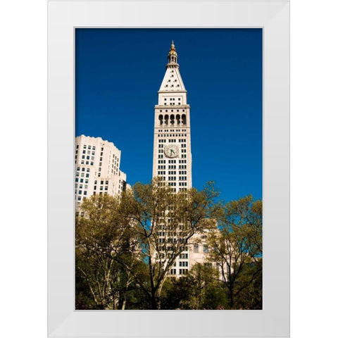 Madison Square Park White Modern Wood Framed Art Print by Berzel, Erin