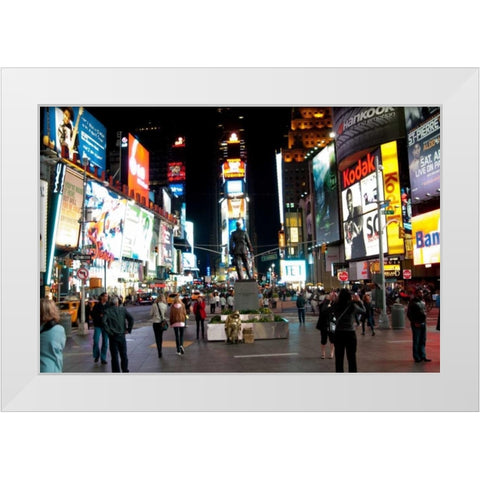 Times Square I White Modern Wood Framed Art Print by Berzel, Erin