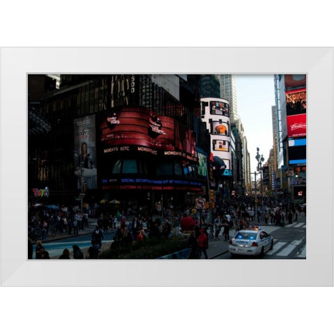 Times Square IV White Modern Wood Framed Art Print by Berzel, Erin