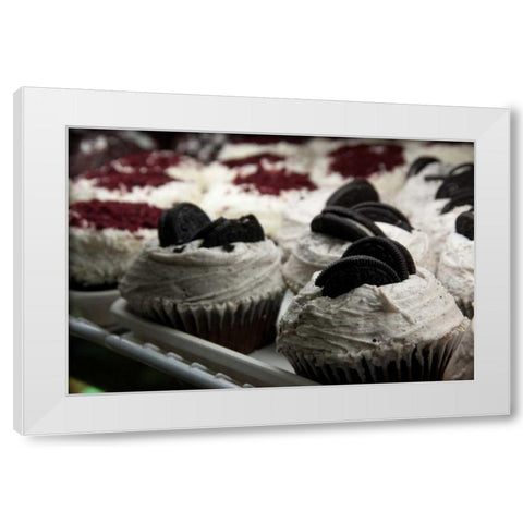 Cupcakes I White Modern Wood Framed Art Print by Berzel, Erin