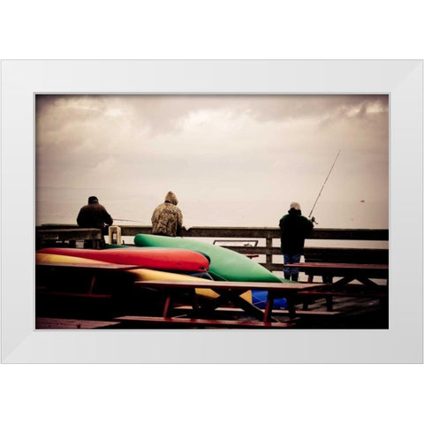 Coupeville Wharf II White Modern Wood Framed Art Print by Berzel, Erin