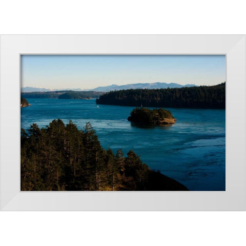 Deception Pass I White Modern Wood Framed Art Print by Berzel, Erin