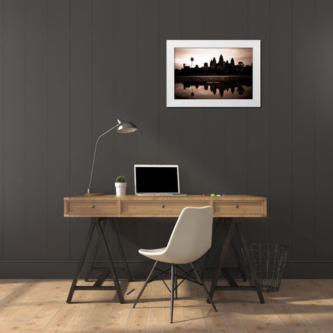 Sepia Sunrise I White Modern Wood Framed Art Print by Berzel, Erin