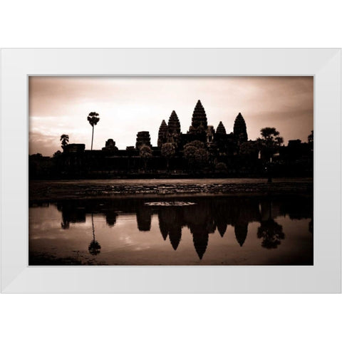 Sepia Sunrise I White Modern Wood Framed Art Print by Berzel, Erin