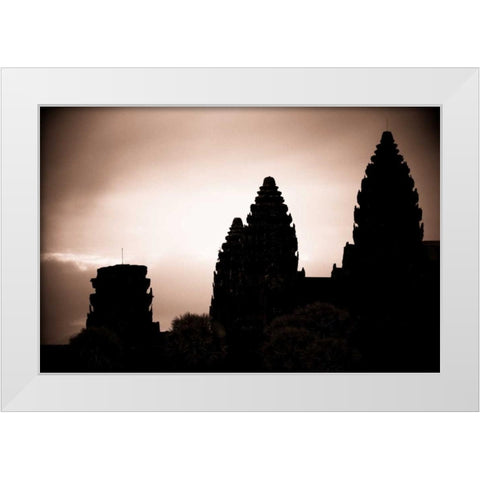 Sepia Sunrise II White Modern Wood Framed Art Print by Berzel, Erin