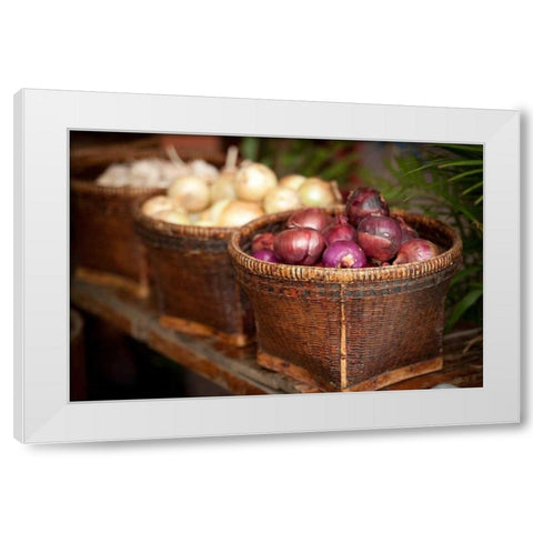 Cambodia Market II White Modern Wood Framed Art Print by Berzel, Erin