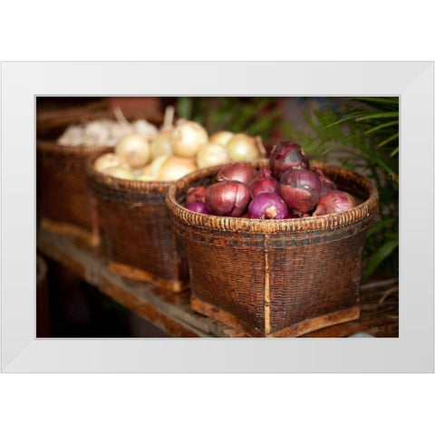 Cambodia Market II White Modern Wood Framed Art Print by Berzel, Erin