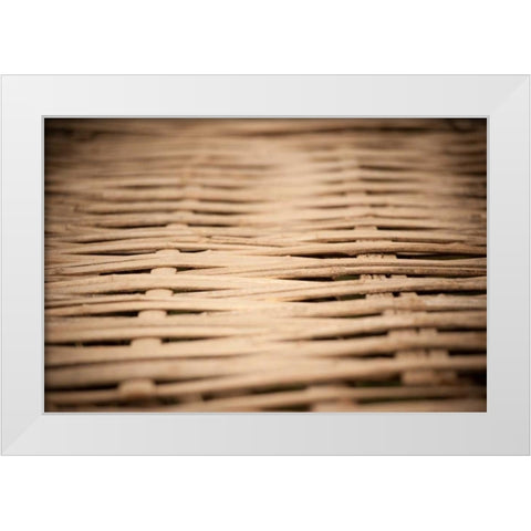 Bamboo Weave White Modern Wood Framed Art Print by Berzel, Erin