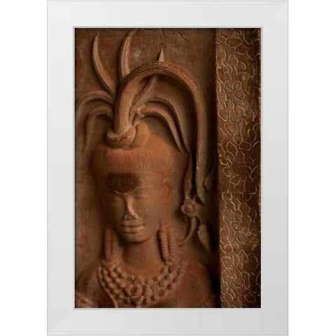 Apsara Detail White Modern Wood Framed Art Print by Berzel, Erin