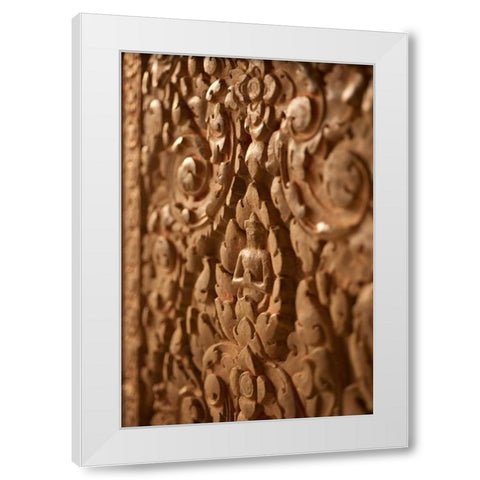 Carving Detail White Modern Wood Framed Art Print by Berzel, Erin