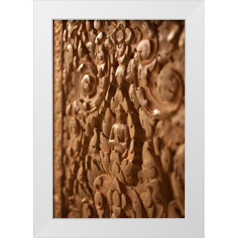Carving Detail White Modern Wood Framed Art Print by Berzel, Erin